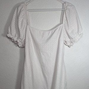 white polka dot dress, Speechless, XL